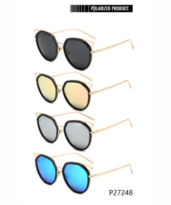 1 Dozen Pack of Designer inspired Women's Fashion Polarized Sunglasses P27248